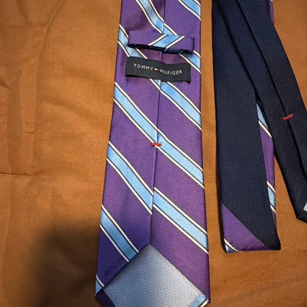 Men's Lot of Three Tommy Hilfiger 100% Italian Silk Double Print Neck Ties!